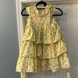 Laura Ashley Yellow Floral Tiered Dress